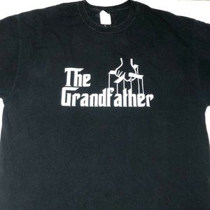 The GRANDFATHER T-Shirt Godfather Movie Logo Black 90s Cotton XL